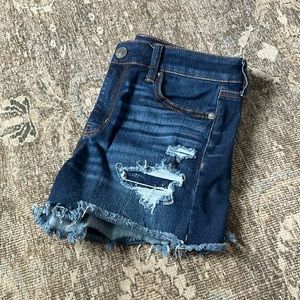 American Eagle Midi Next Level Stretch Denim Shorts